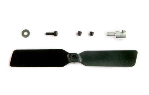 EK-002386 - Plastic 80mm tail blade set Black HB CP3